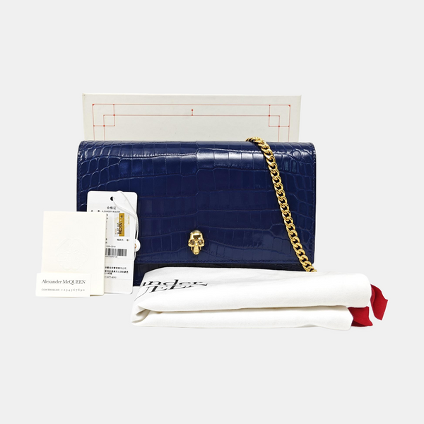 Calfskin Shoulder Bag Blue