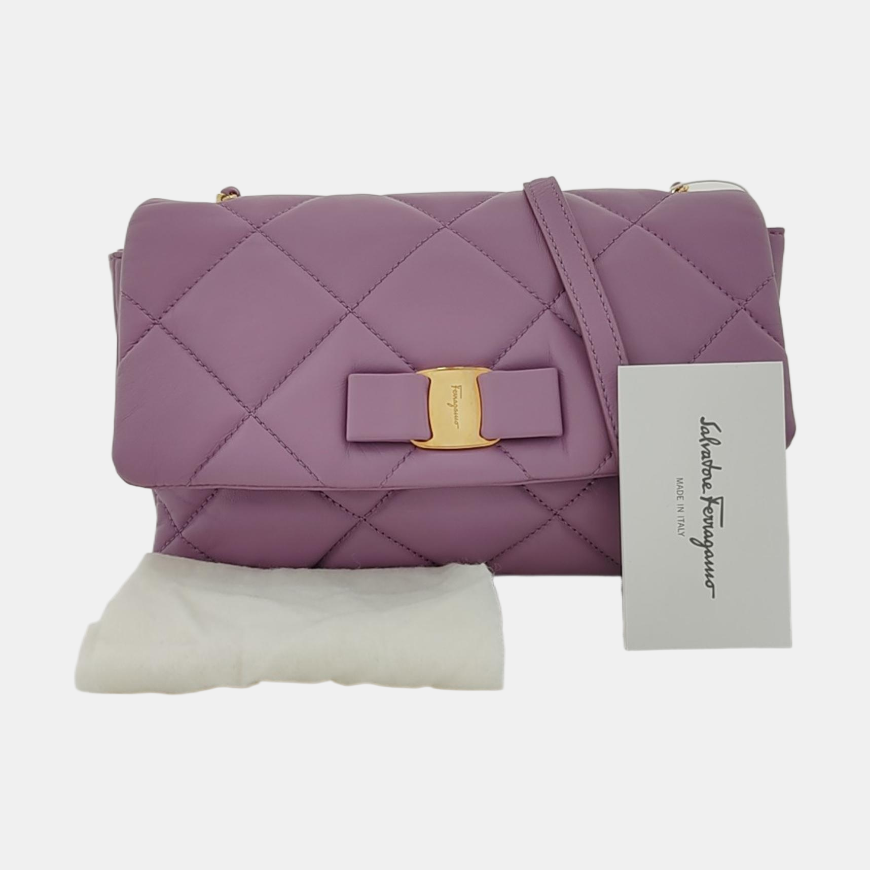 Ginny Quilted Calfskin Purple