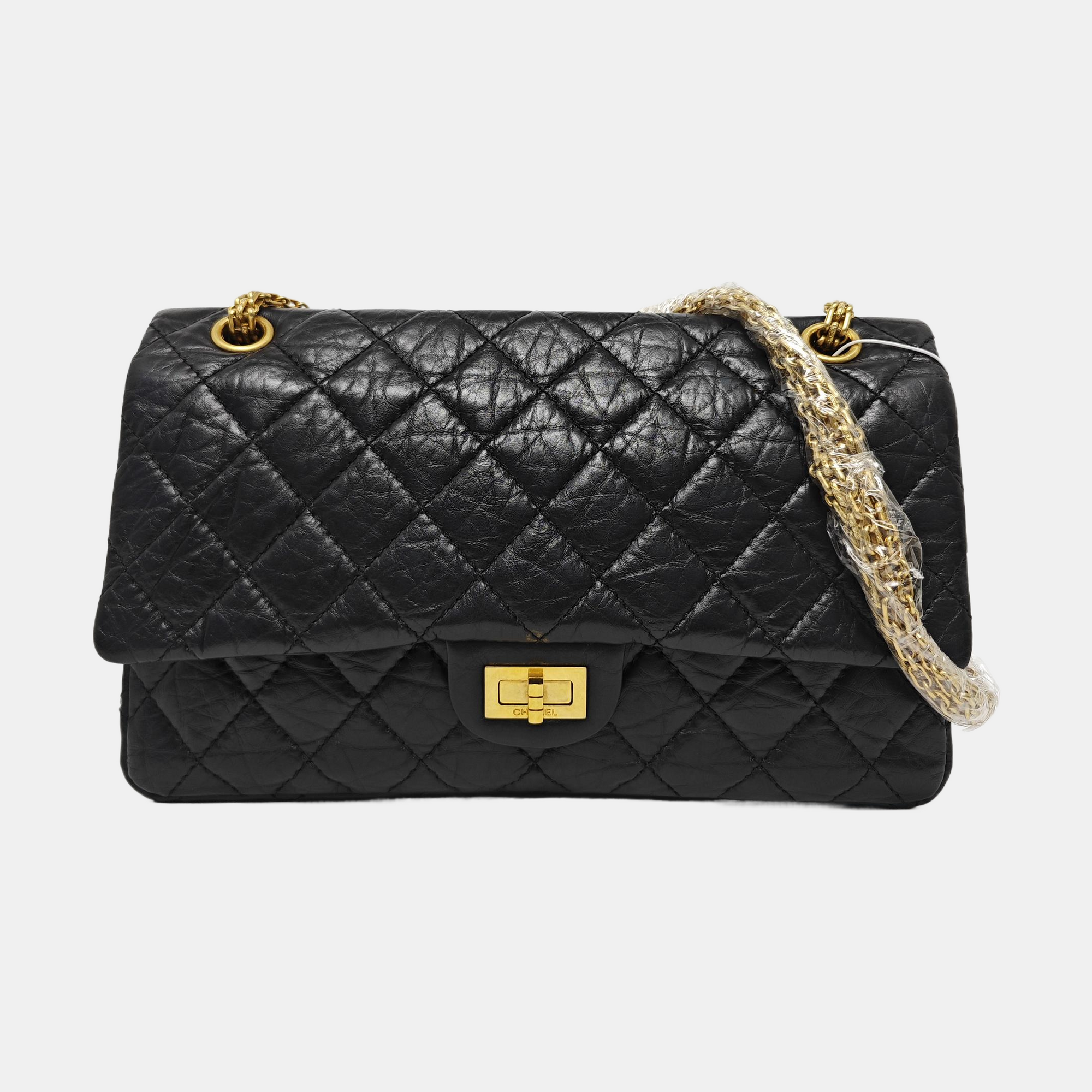 2.55 227 (jumbo) Quilted Calfskin Black