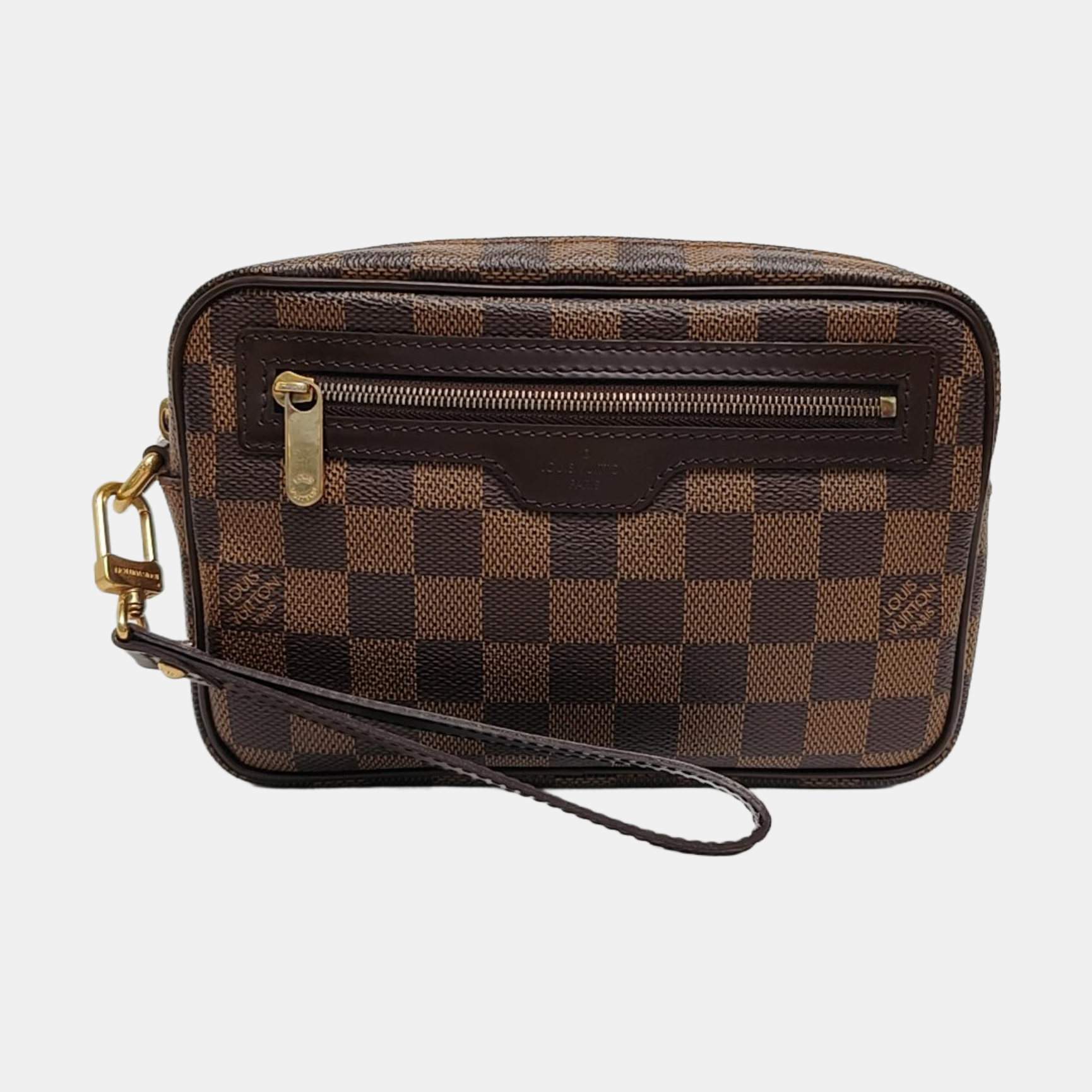 MACAO Damier Ebene Coated Canvas Brown