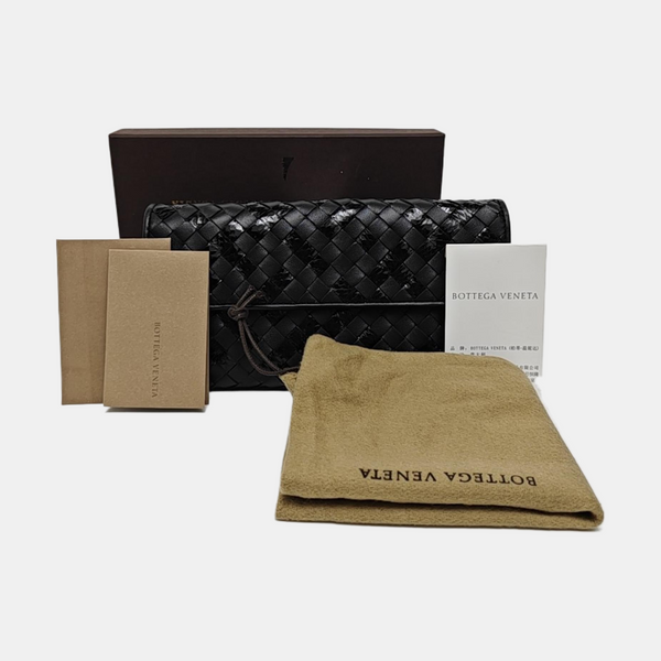 Olimpia Calfskin Black Wallet