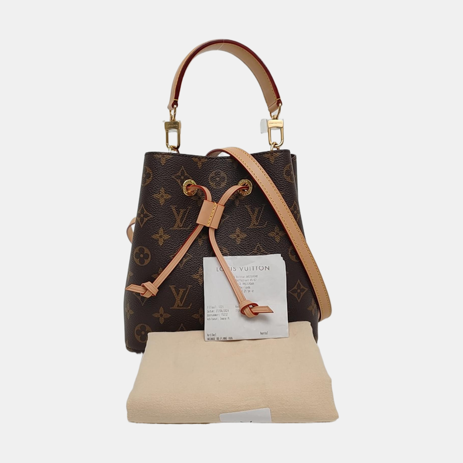 NÉONOÉ BB Monogram Coated Canvas Brown
