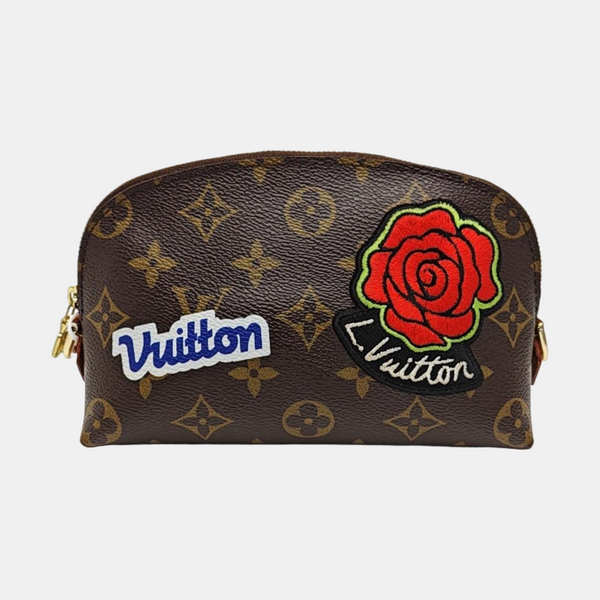 COSMETIC PM Monogram Coated Canvas Brown