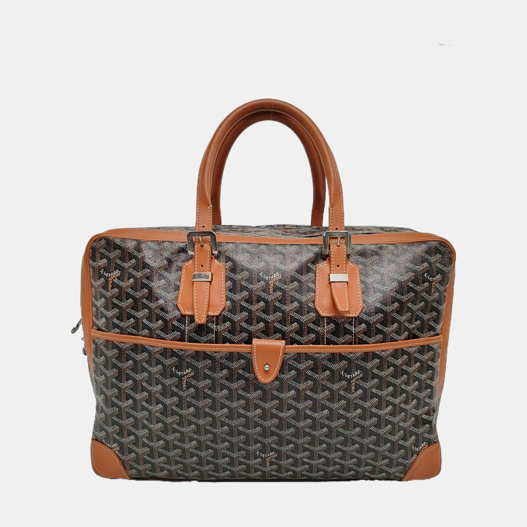 Authenticated pre-owned  Ambassade Coated Canvas Black - Top Handle Bag at Looply