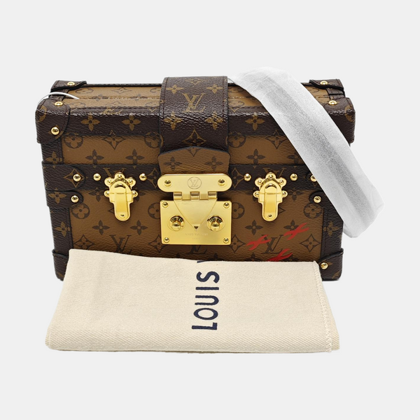 PETITE MALLE Monogram Coated Canvas Brown