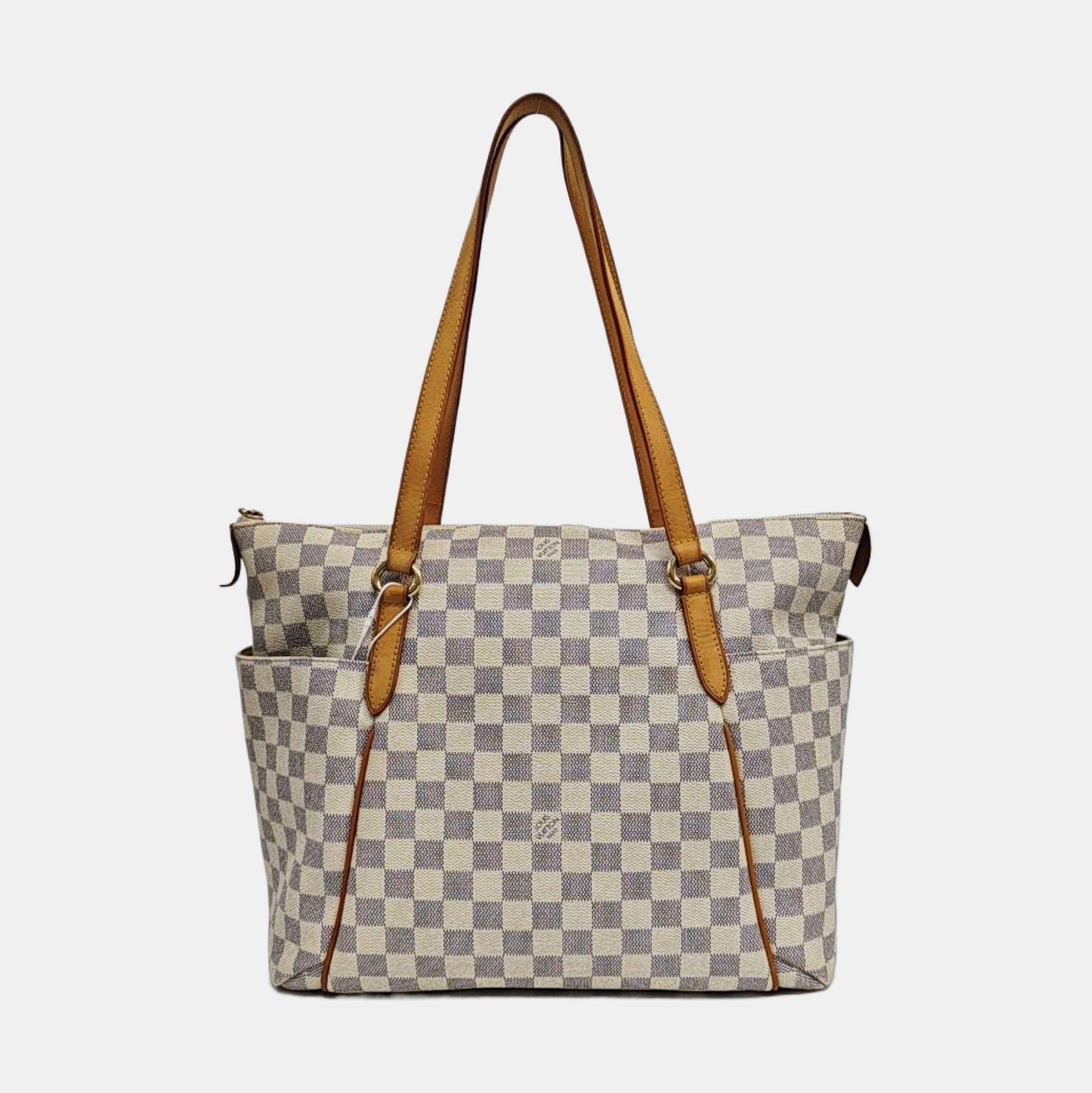 TOTALLY MM Damier Azur Coated Canvas White