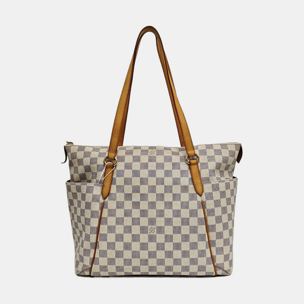 TOTALLY MM Damier Azur Coated Canvas White