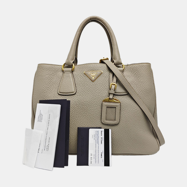 Galleria Large Calfskin Gray