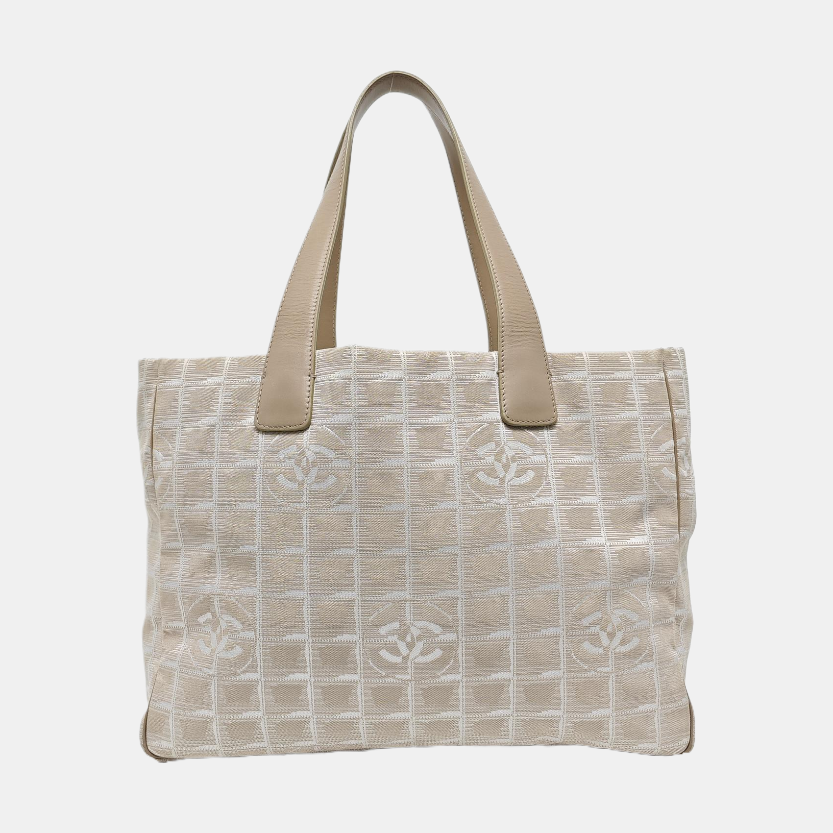 Authenticated pre-owned  TRAVEL LINE Canvas Beige - Top Handle Bag at Looply