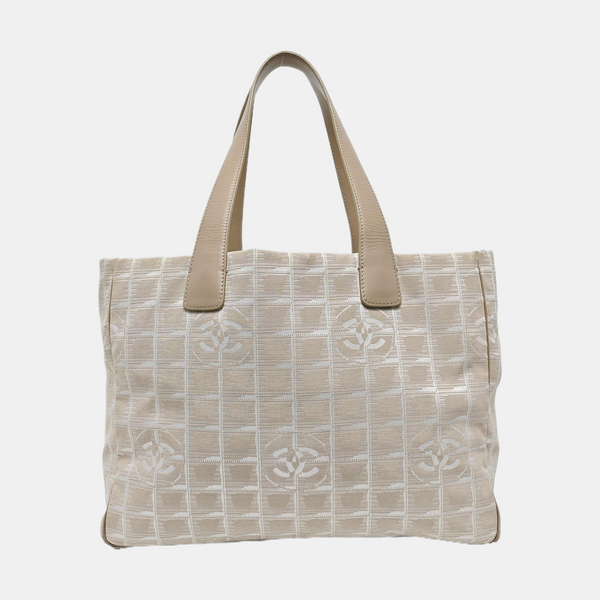 Authenticated pre-owned  TRAVEL LINE Canvas Beige - Top Handle Bag at Looply
