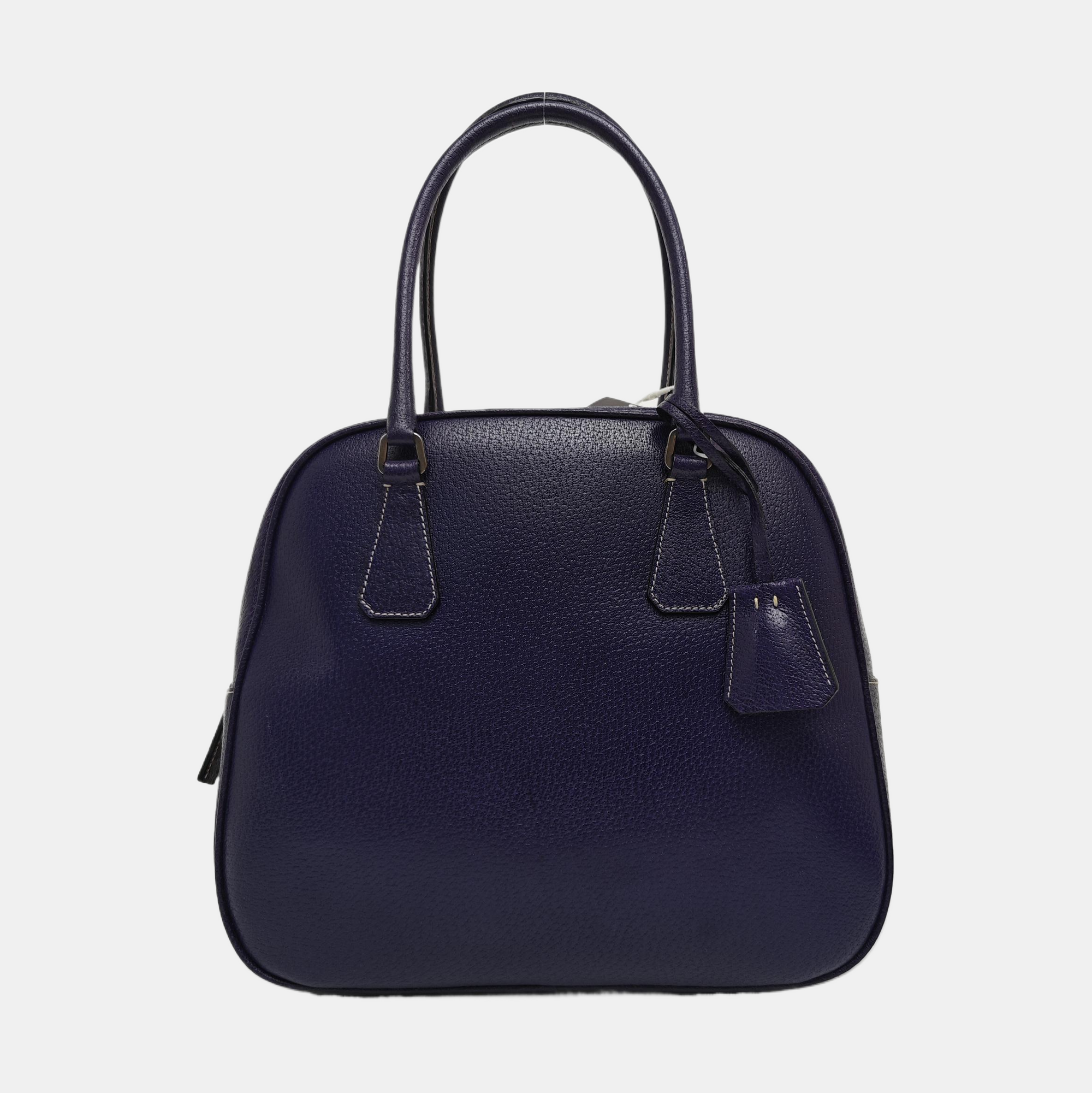 Calfskin Top Handle Bag Purple