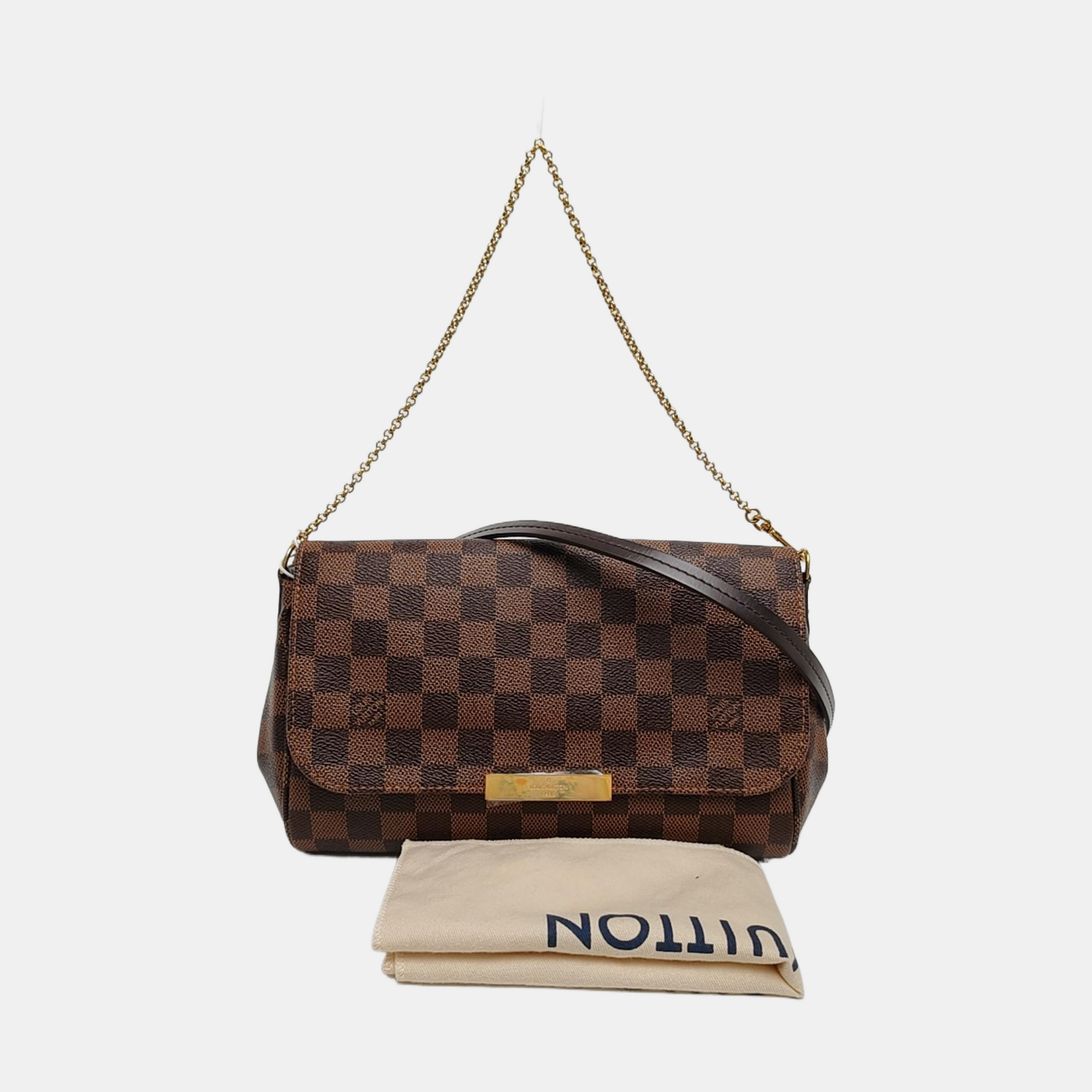 FAVORITE MM Damier Ebene Coated Canvas Brown
