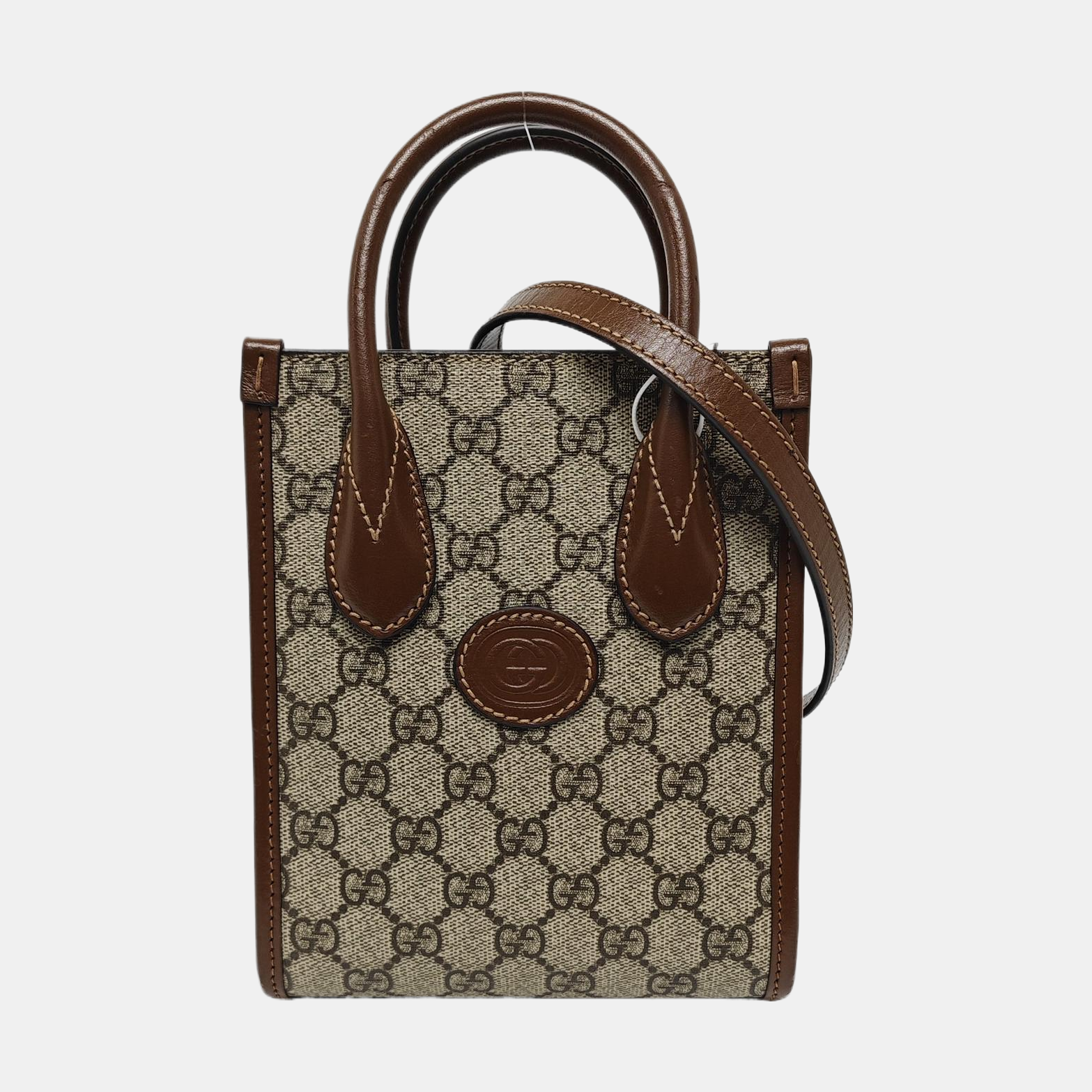 Retro Mini Monogram Coated Canvas Beige