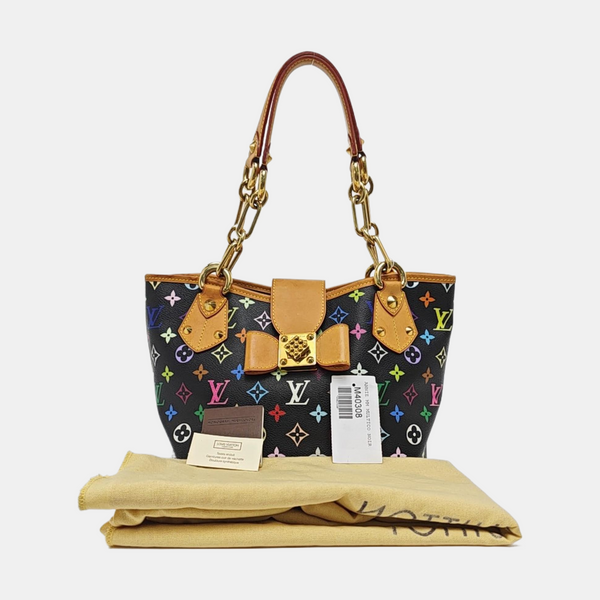 ANNIE MM Monogram Coated Canvas Black
