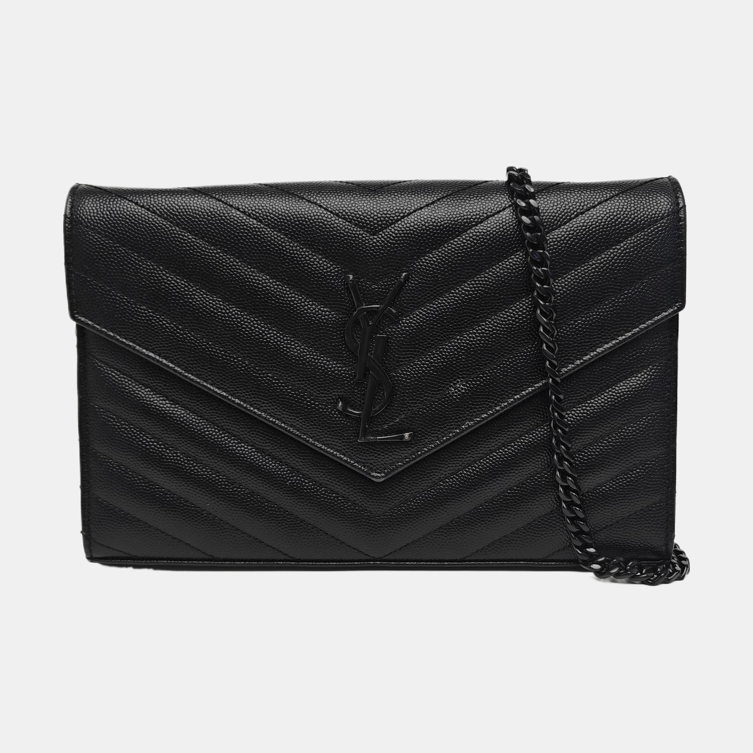 MONOGRAM Medium Chevron Calfskin Black