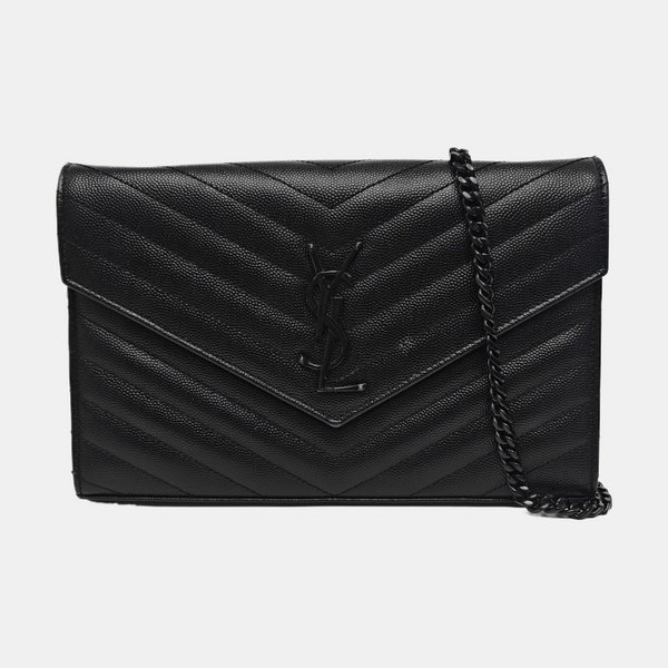 MONOGRAM Medium Chevron Calfskin Black