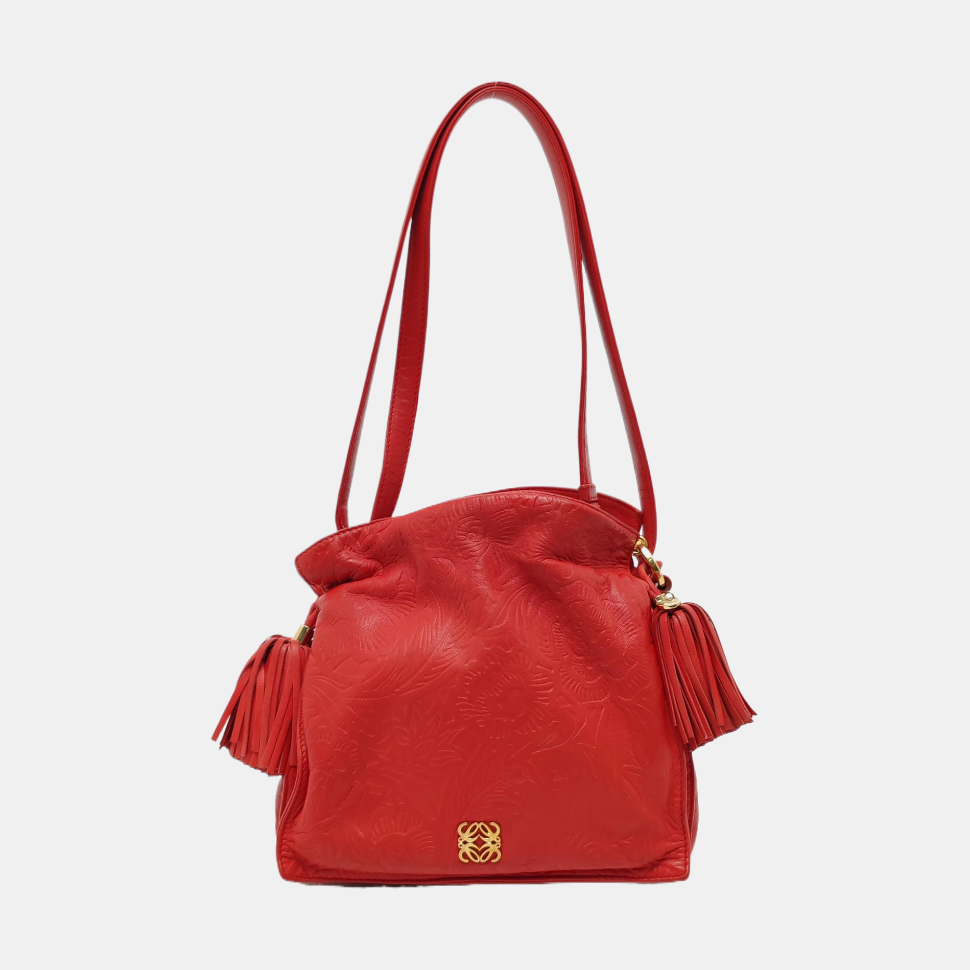 Authenticated pre-owned  Flamenco Calfskin Red - Shoulder Bag at Looply