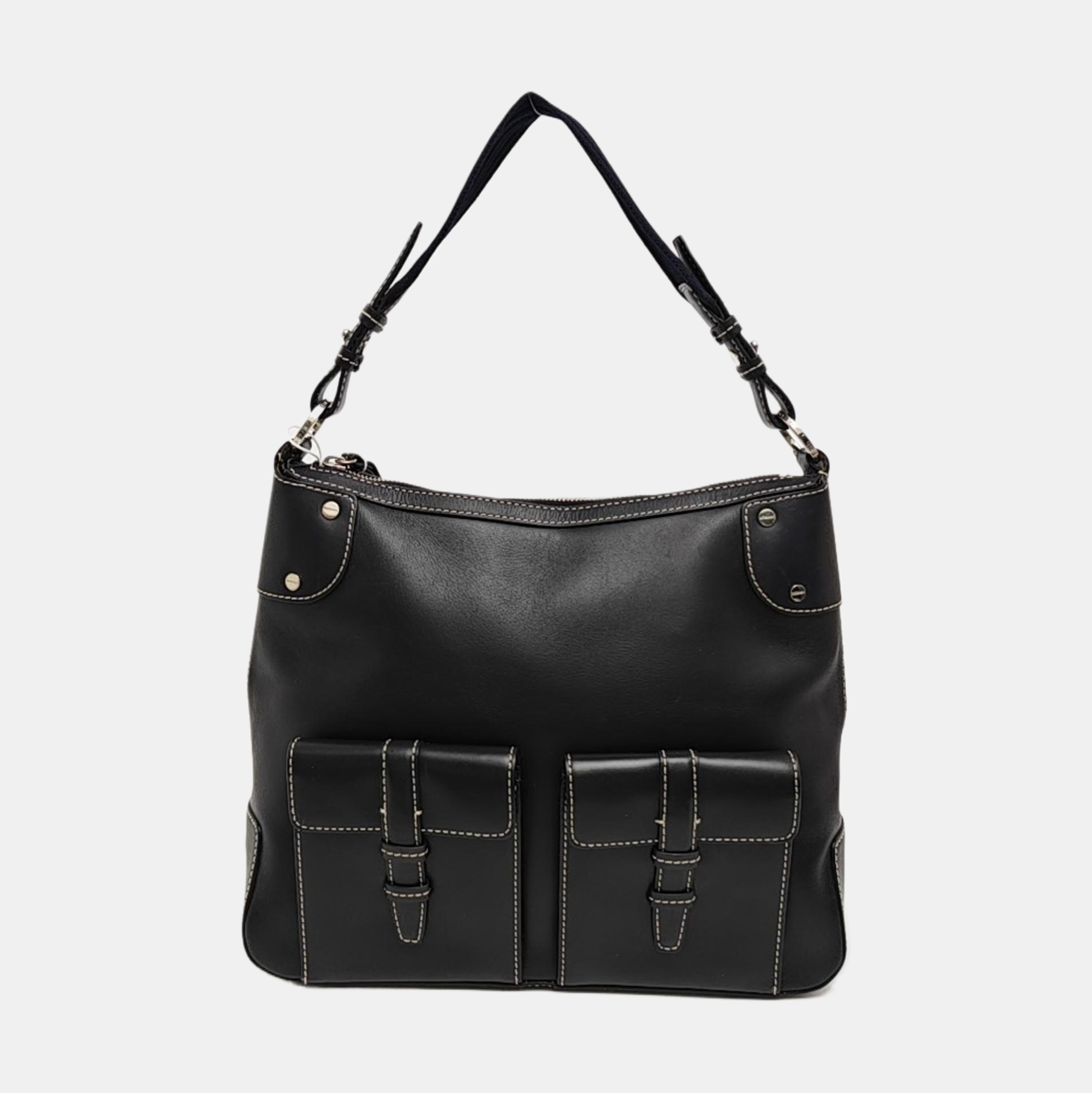 Calfskin Shoulder Bag Black