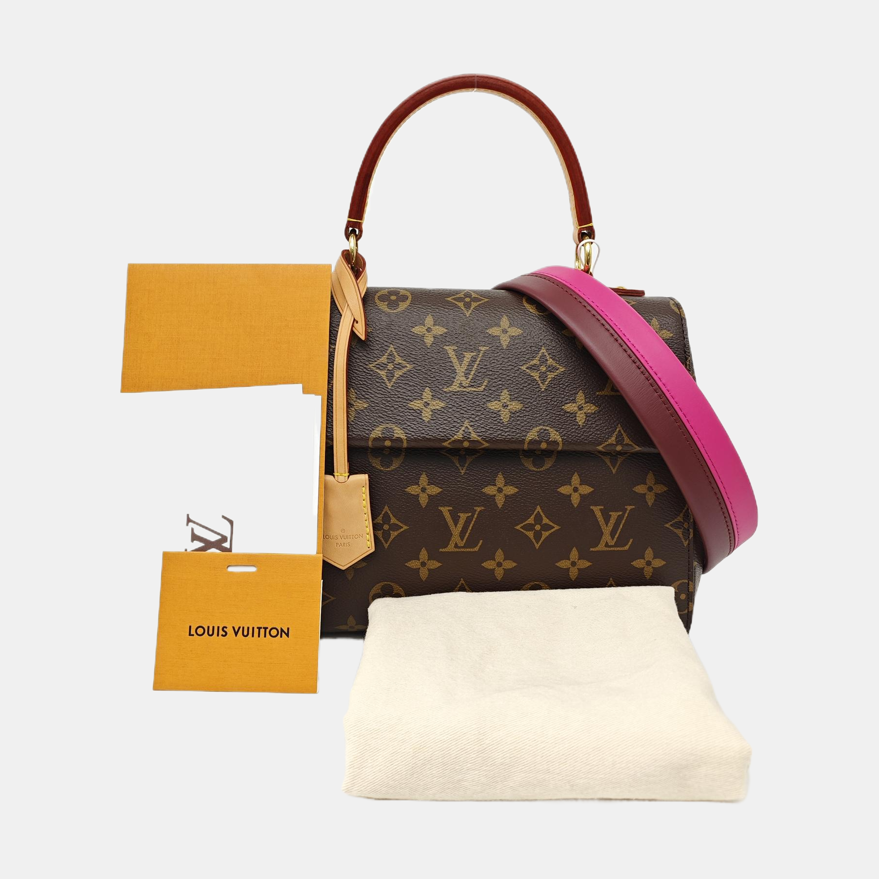 CLUNY PM Monogram Coated Canvas Brown