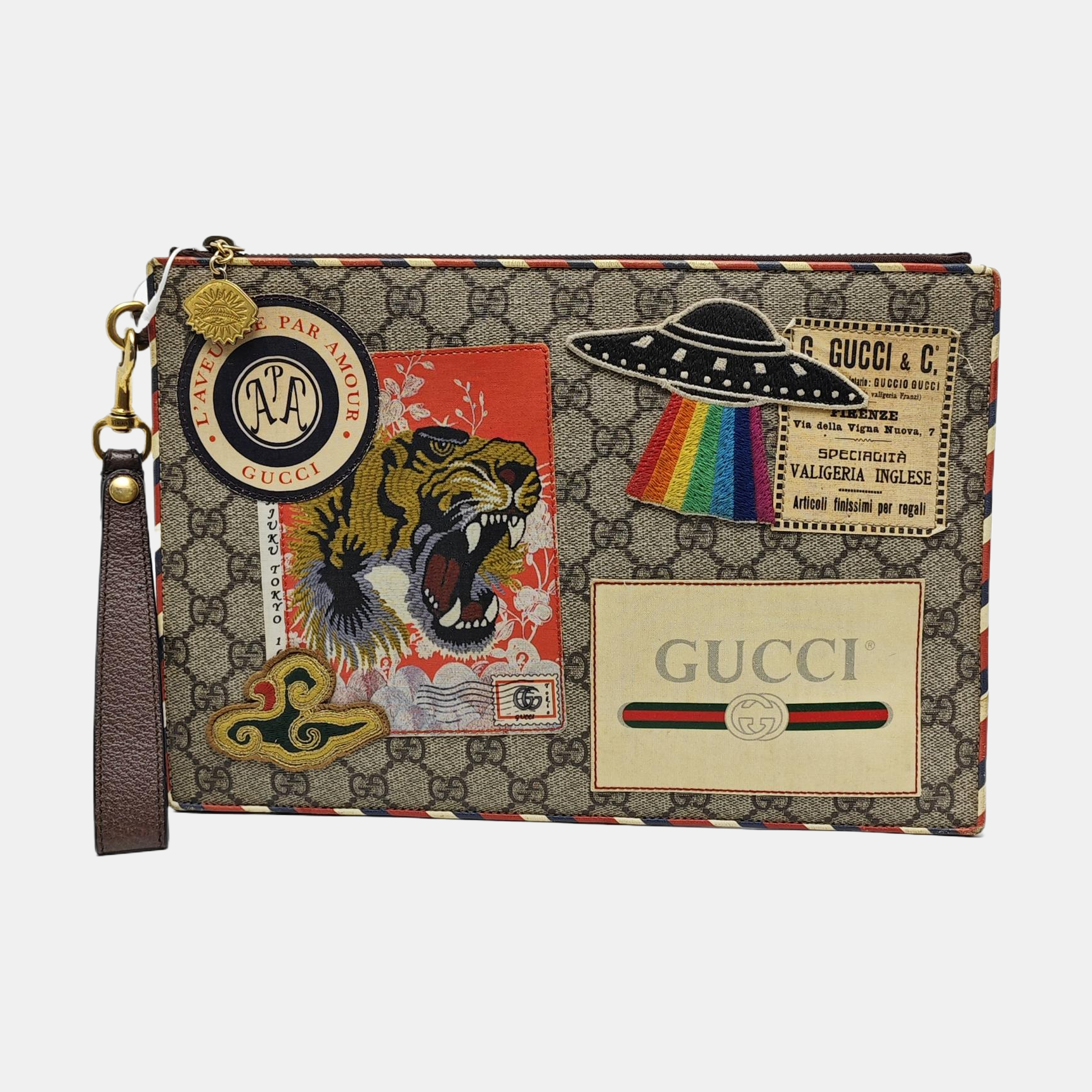 Courrier Monogram Coated Canvas Beige