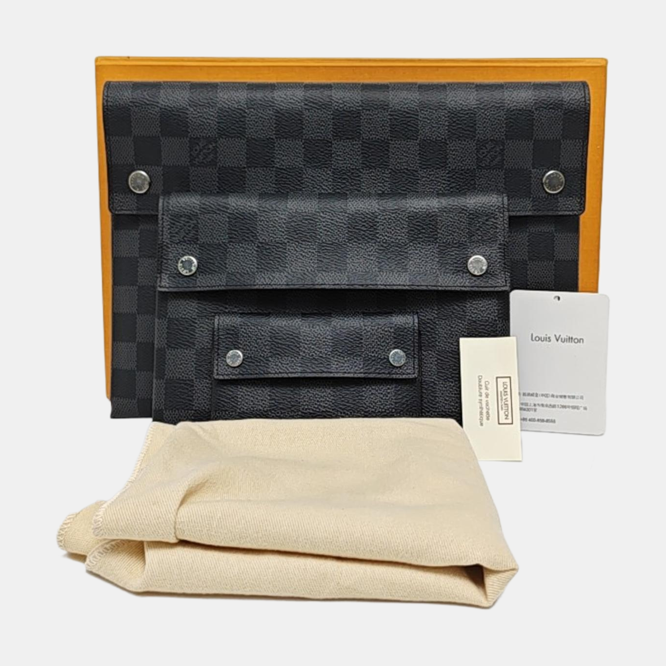 ALPHA Damier Graphite Coated Canvas Gray