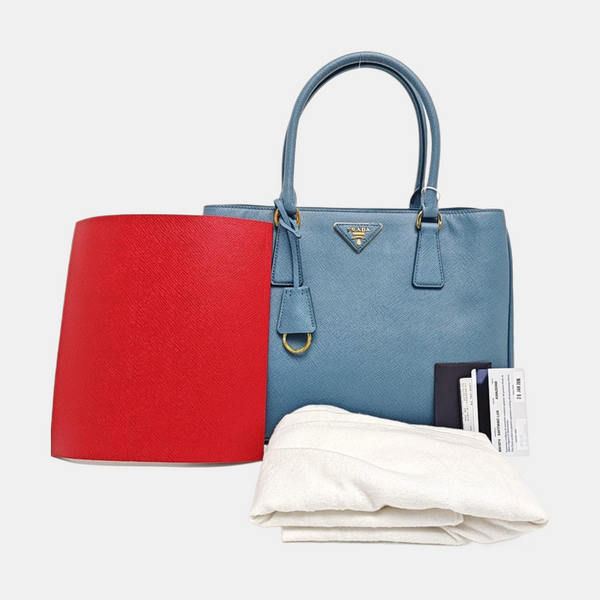 Galleria Large Saffiano Calfskin Blue