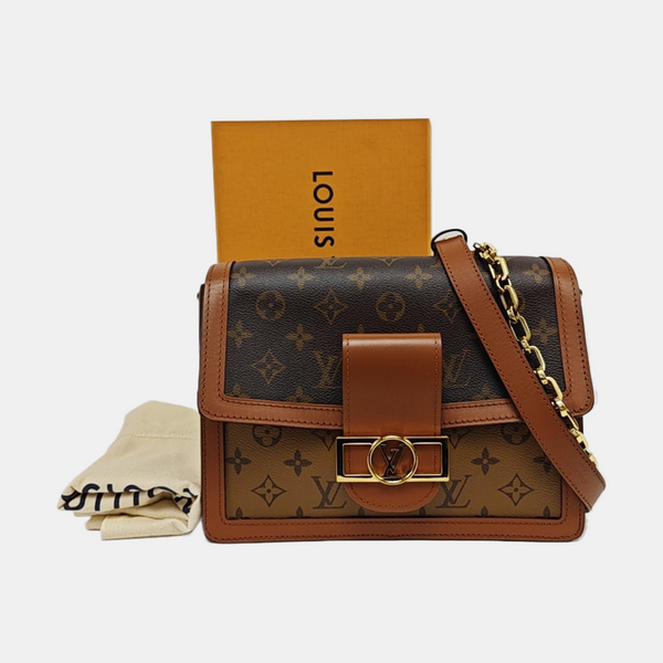 DAUPHINE MM Monogram Coated Canvas Brown