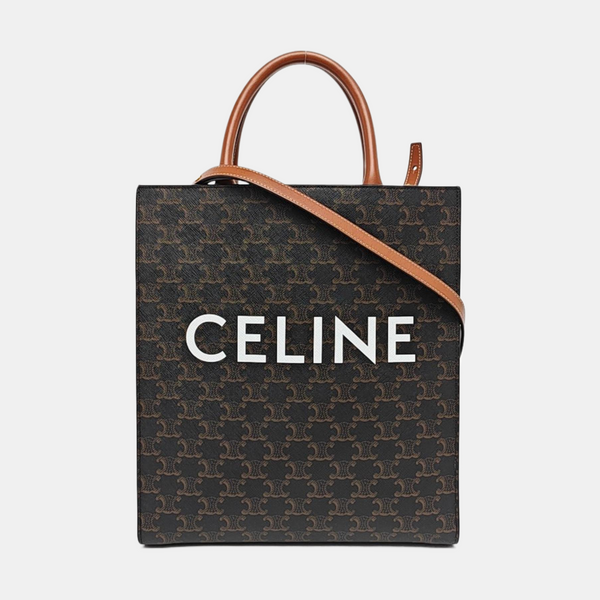 CABAS CELINE Small Coated Canvas Brown