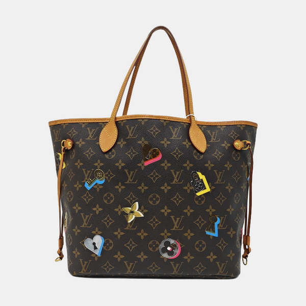 NEVERFULL MM Monogram Coated Canvas Brown