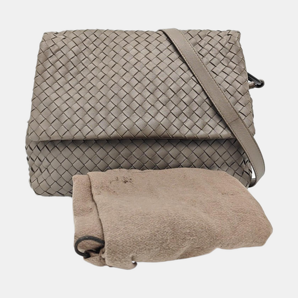 Calfskin Shoulder Bag Gray