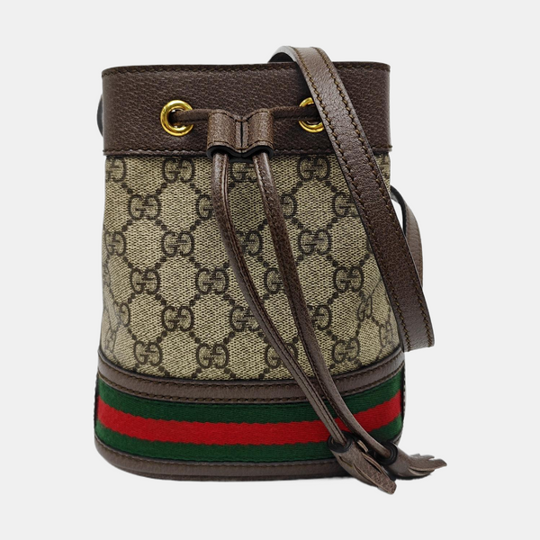 Ophidia Mini Monogram Coated Canvas Beige
