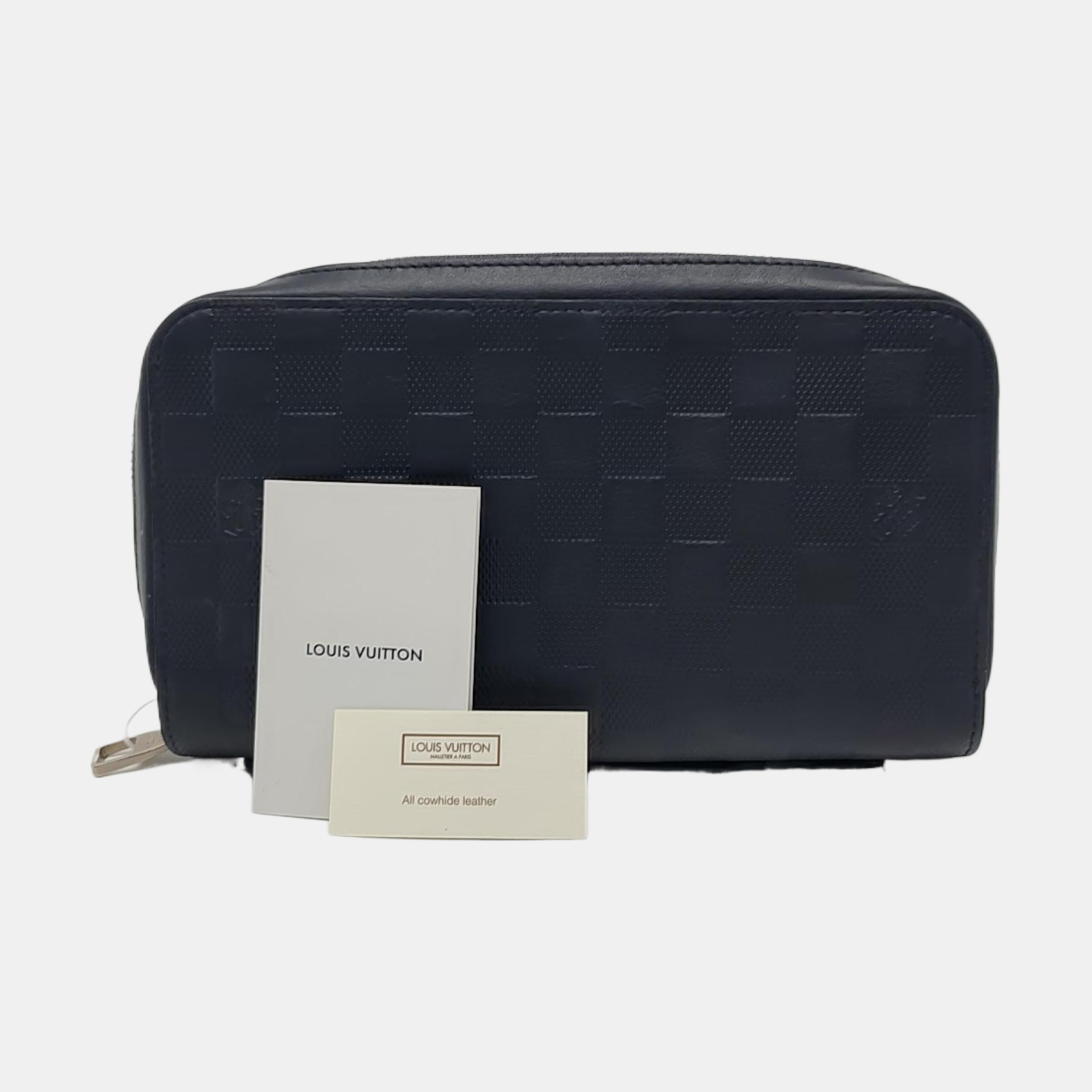 ZIPPY Damier Calfskin Blue