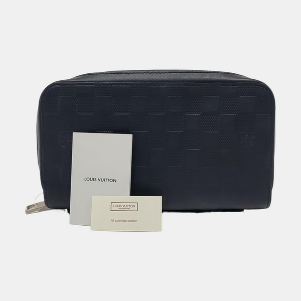 ZIPPY Damier Calfskin Blue
