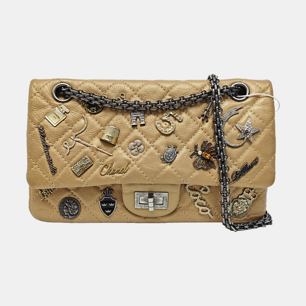 2.55 225 (small) Quilted Calfskin Gold