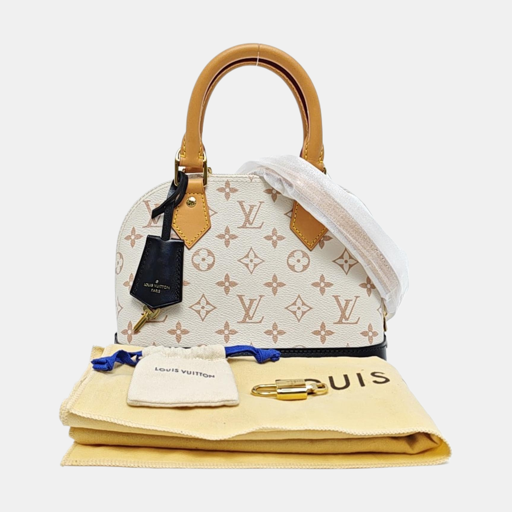 ALMA BB Monogram Coated Canvas White