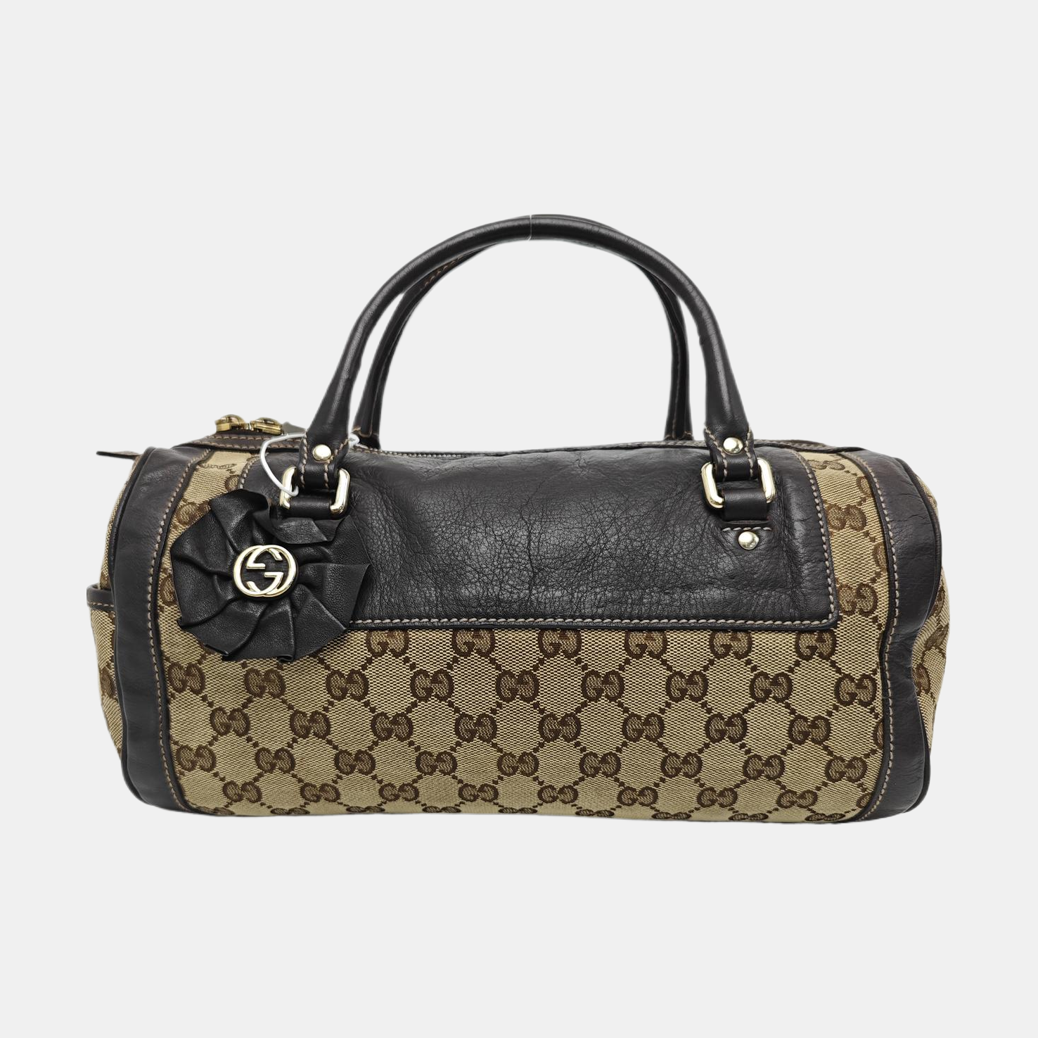 Monogram Canvas Top Handle Bag Brown