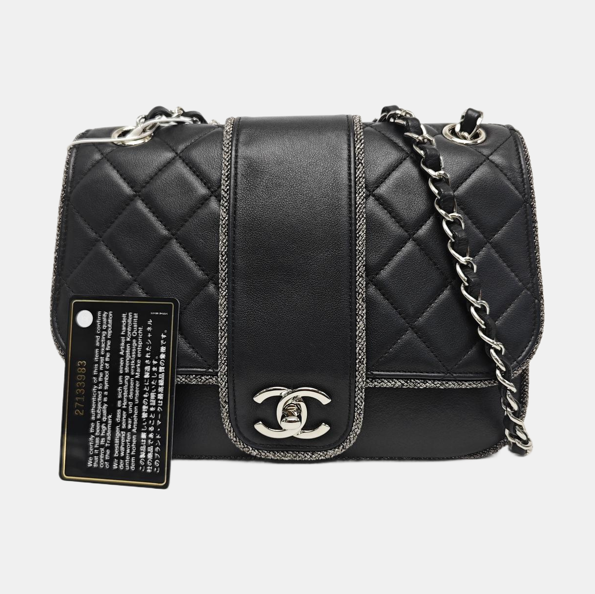 MADISON Quilted Calfskin Black