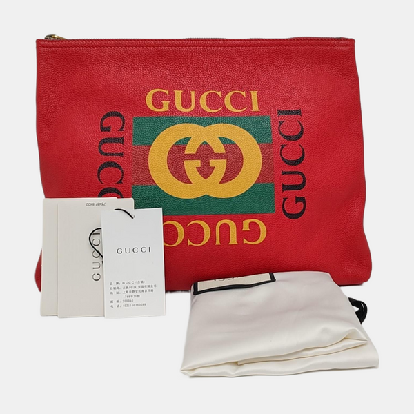 Print Medium Calfskin Red