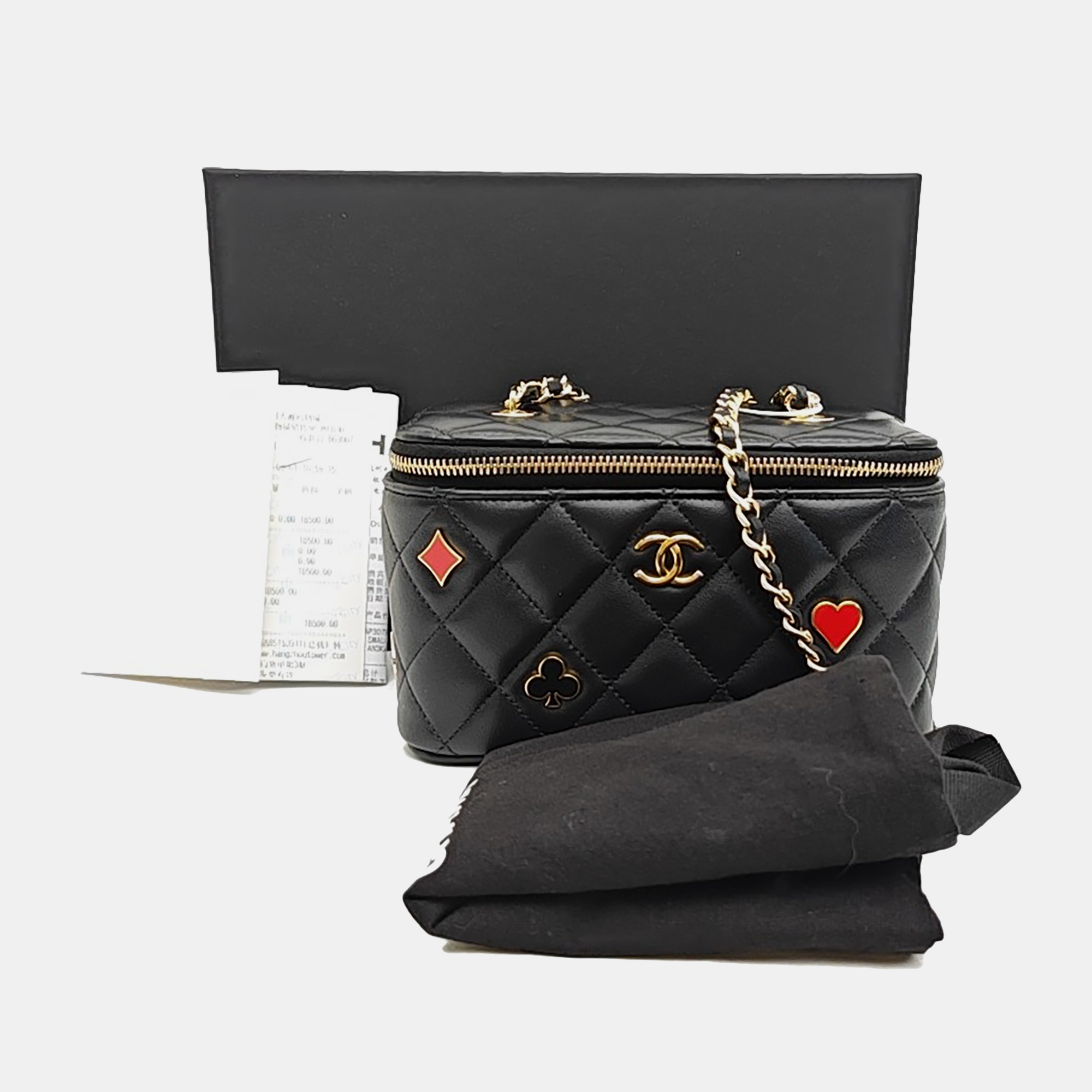 Quilted Lambskin Shoulder Bag Black