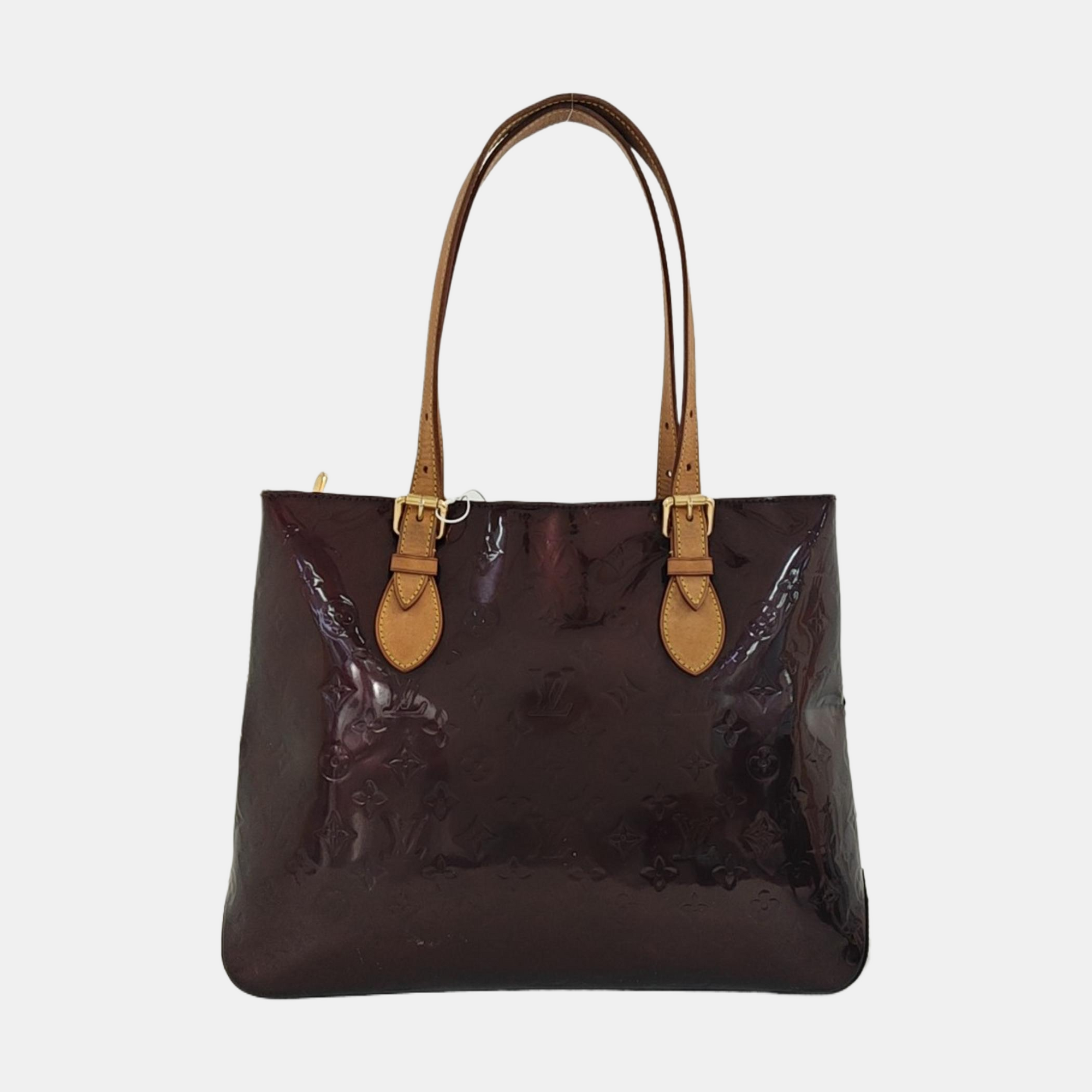 BRENTWOOD Monogram Patent Calfskin Red