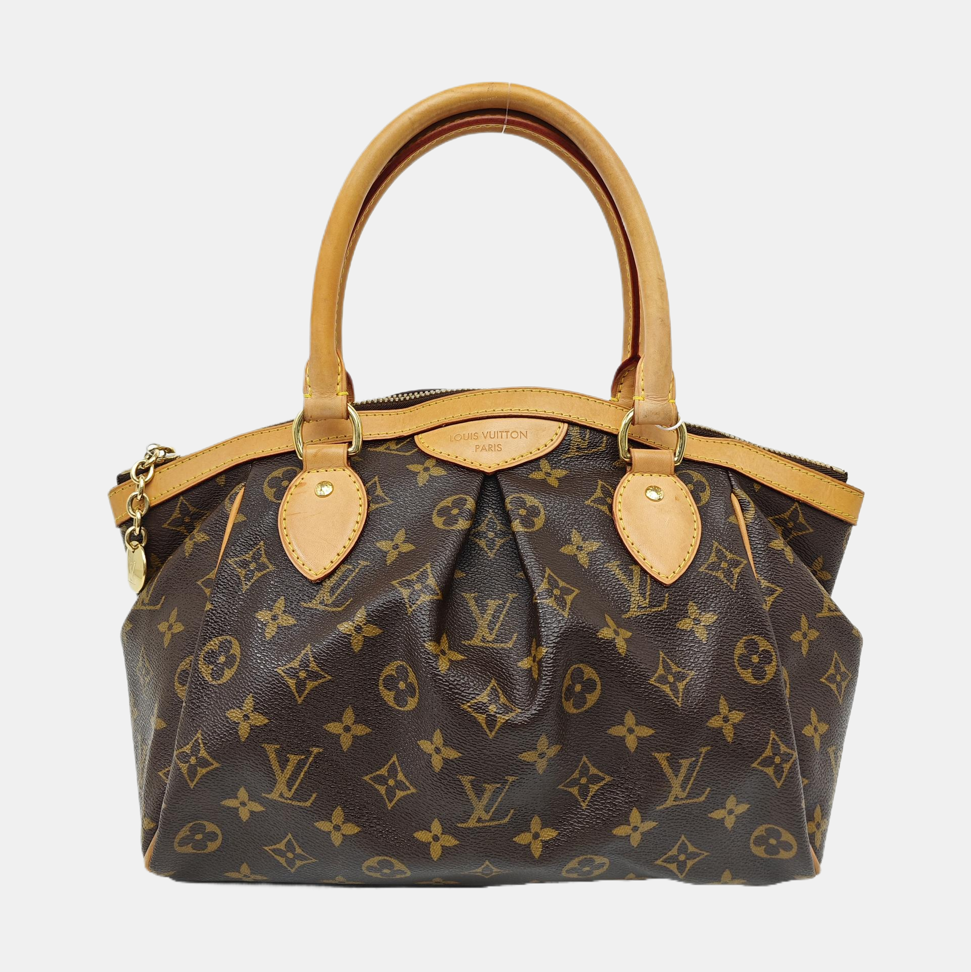 Monogram Coated Canvas Top Handle Bag Brown