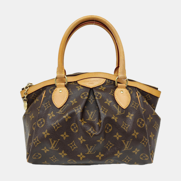 Monogram Coated Canvas Top Handle Bag Brown