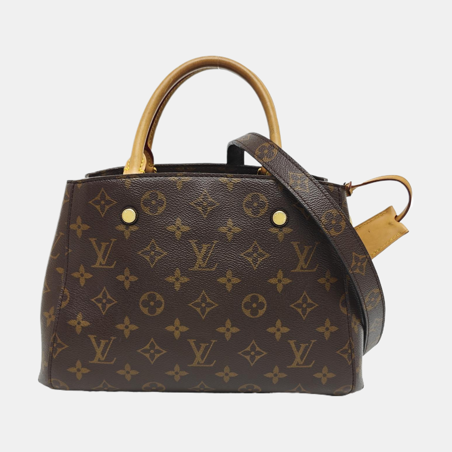 MONTAIGNE Monogram Coated Canvas Brown