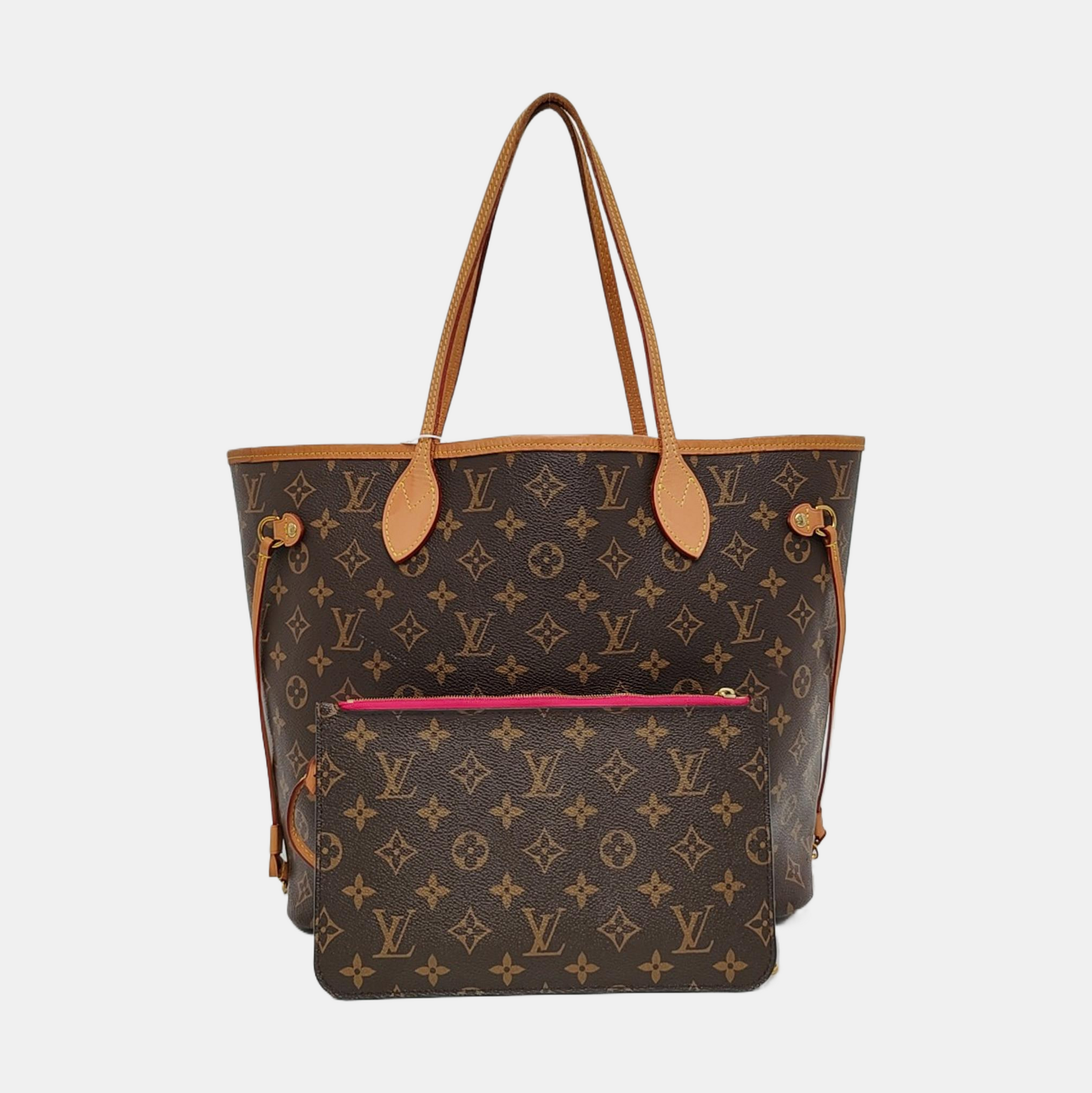 NEVERFULL MM Monogram Coated Canvas Brown