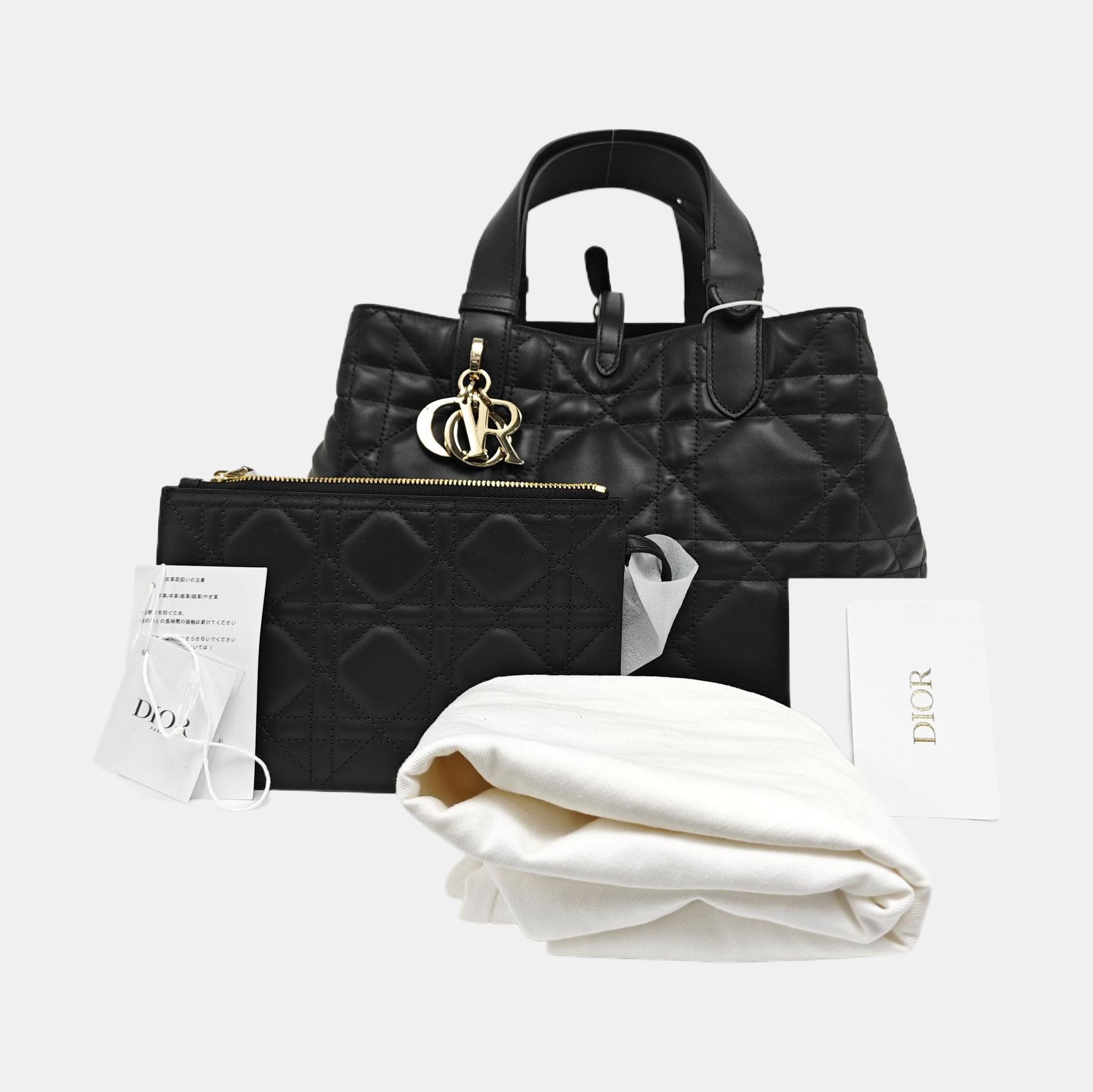 Toujours Medium Cannage Calfskin Black