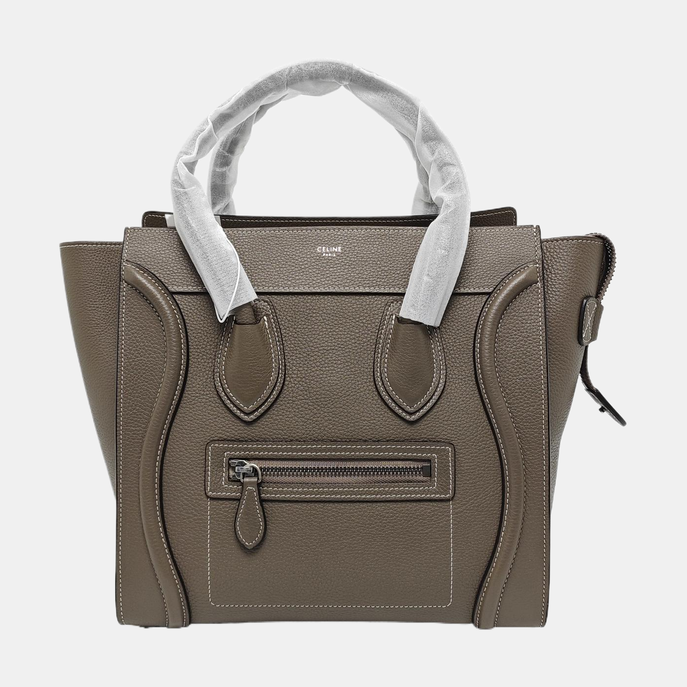 Authenticated pre-owned  LUGGAGE Micro Calfskin Grey - Tote Bag at Looply