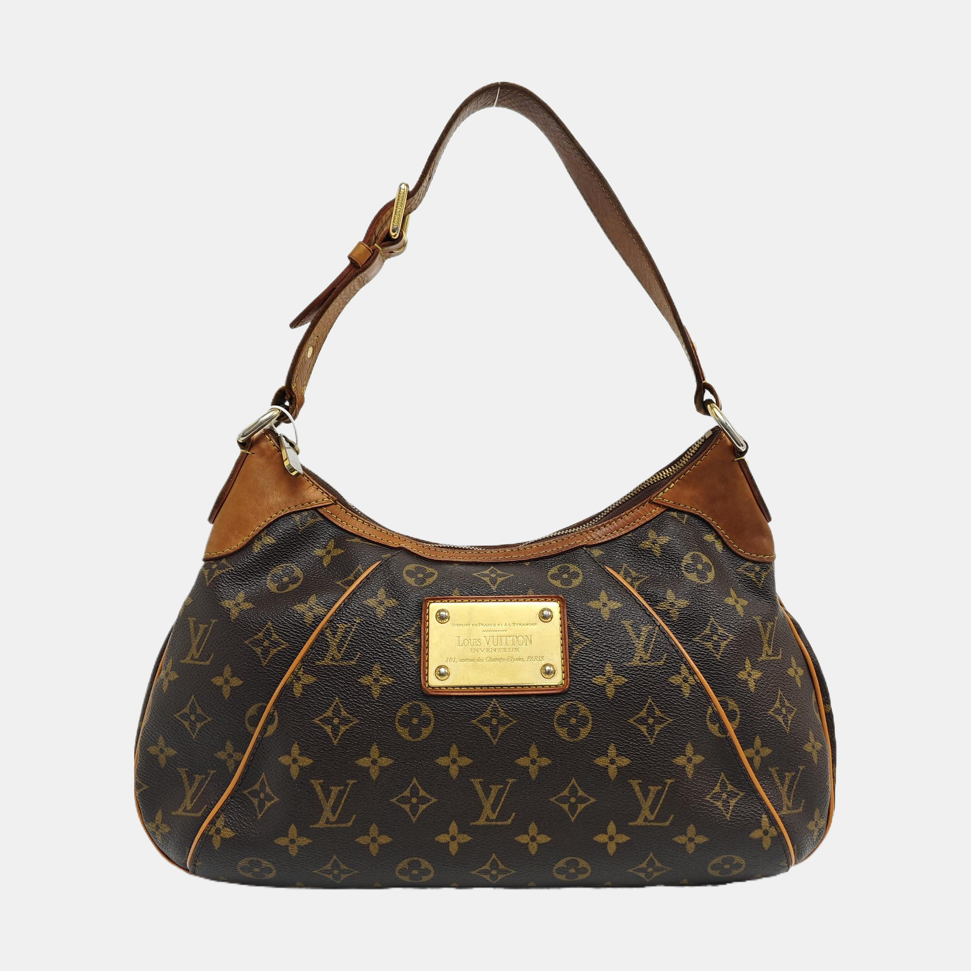 VINTAGE THAMES GM Monogram Coated Canvas Brown