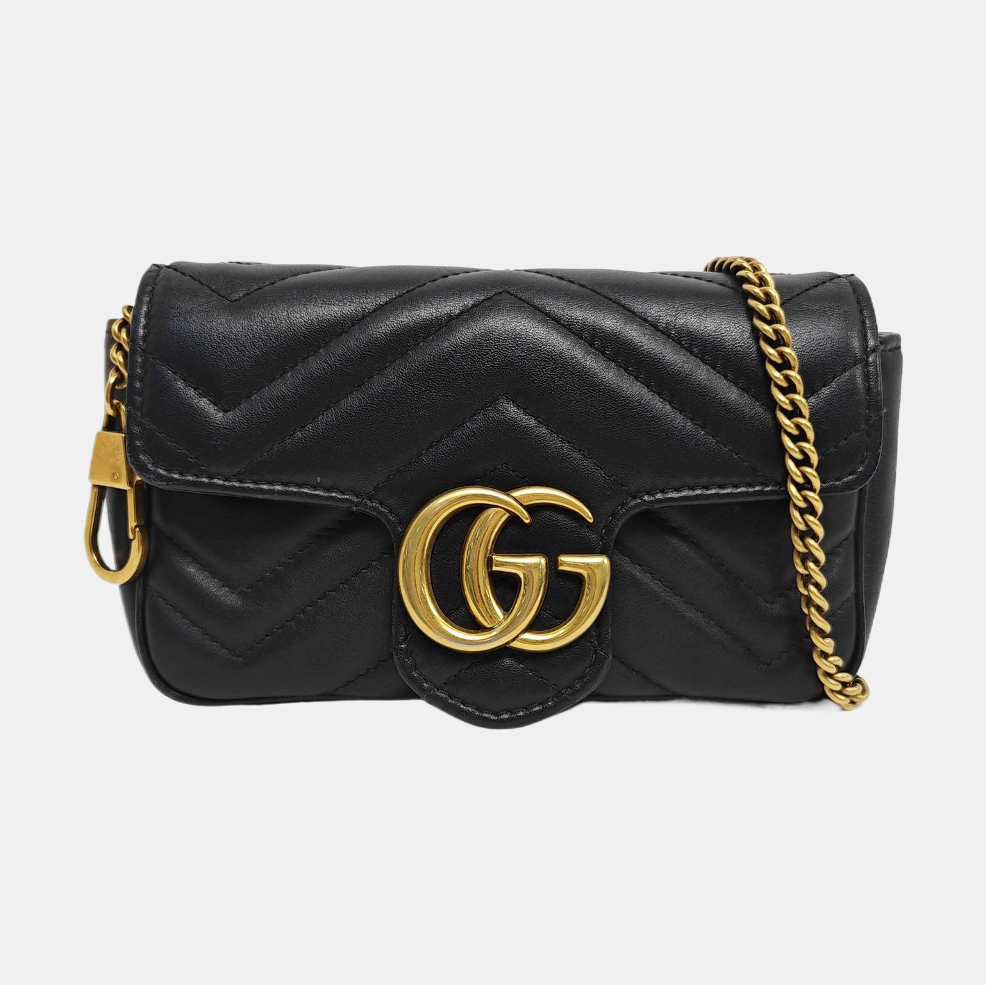 GG Marmont Mini Quilted Calfskin Black