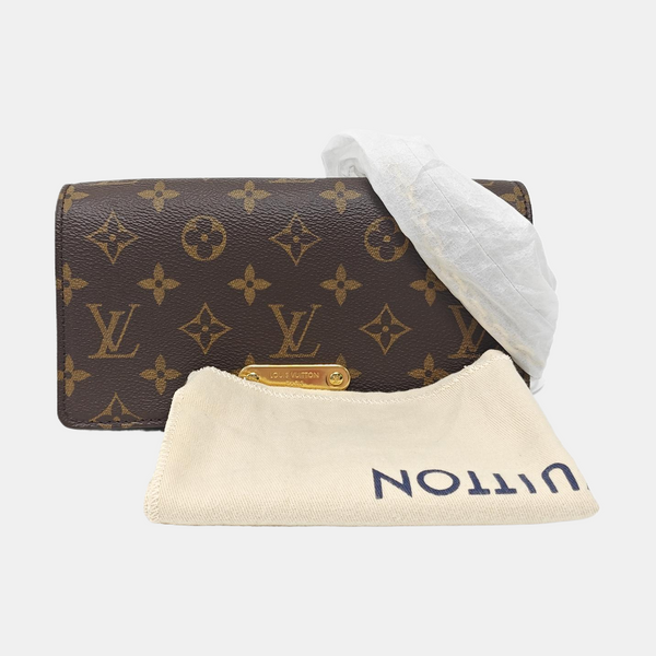Lily Monogram Coated Canvas Brown