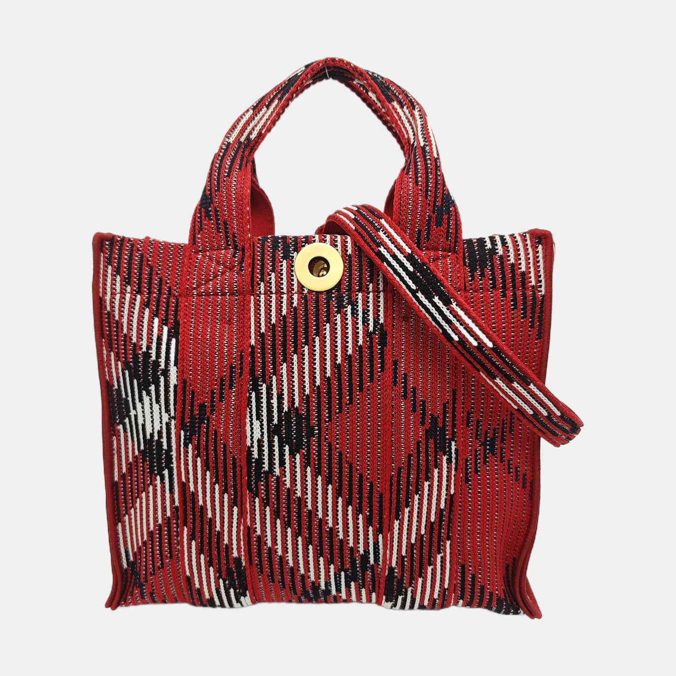 Fabric Shoulder Bag Mini Red
